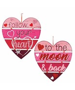 Valentines Day Heart-Shaped Message Signs  Set of (2), Including to Th... - £7.80 GBP