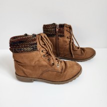 American Eagle Hiking Boots kids size 1.5 Youth Brown 33 - £6.75 GBP