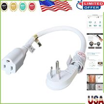 1 Foot Heavy-Duty Extension Cord with Low Profile Flat Plug - 125V, 1875W - $210.04 MXN