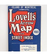 1965 Vintage Lovell’s Arrow Map Street Index Places Of Interest Montreal... - £27.50 GBP