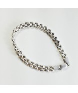 Chunky Sterling Bracelet - Thick Silver Link Bracelet - 7&quot; Sterling Chai... - $38.99