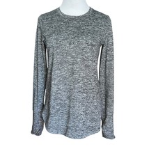 Athleta Uptempo Shirt Long Sleeves Thumb Holes 382880-00 Heathered Gray ... - $14.17