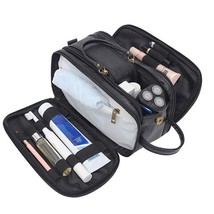 Water-Resistant PU Leather Toiletry Bag for Men Travel Wash Bag Shaving Dopp Kit - £45.28 GBP