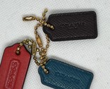 small COACH Bag Hang Tag / Key Chain / authentic leather 1.5*3/4 in  pic... - $14.99