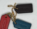 small COACH Bag Hang Tag / Key Chain / authentic leather 1.5*3/4 in  pic... - £11.80 GBP