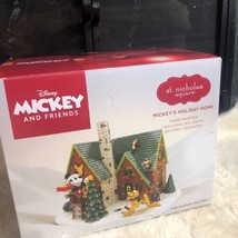St Nicholas Square Disney Mickey and Friends Mickey&#39;s Holiday Home Lighted - £43.39 GBP
