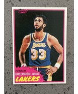 1981-82 Topps  #20 Kareem Abdul-Jabbar Lakers NM-MT from Vending Box  - $20.35 CAD