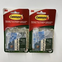 3M Command Christmas Holiday 16 Clear Light Clips + 1 Hook Damage-Free 2 Pack - £10.69 GBP