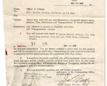 1942 WWII US Naval Reserves NRB Form 93B Ordering From Inactive Duty To ... - $23.71
