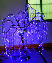 4ft LED Willow Weeping Tree Christmas Light Home Wedding Decor 480pcs LEDs Blue - £218.60 GBP