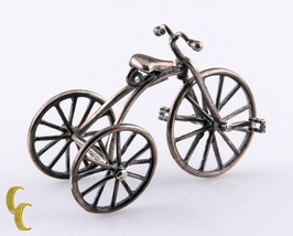 Vintage Miniature Méduse Oro Argent Poupée Tricycle - $259.76