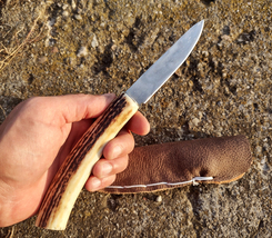 Handmade Knife, Antler Knife, Survival Knife, Outdoor Knife, Custom Knife,  - £55.28 GBP