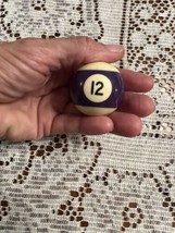 Replacement Mini Ballard Pool Ball 1.5&quot; Ball Number #12 Purple Stripe Small - $2.85