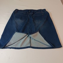 EST. 1946 Demin Women’s Front Zipper Pockets Cotton Blend Blue Denim Skirt Sz 16 image 10