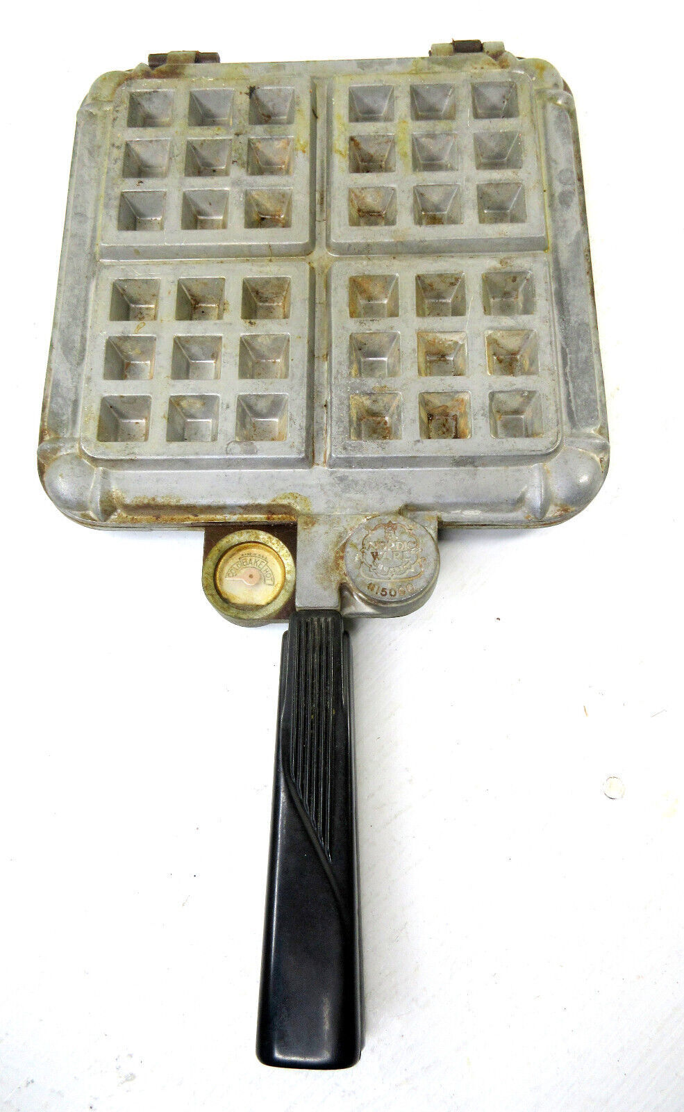 Primary image for Vintage Nordic Ware Belgian Waffler Stove Waffle Iron Maker Camping Fire #15000