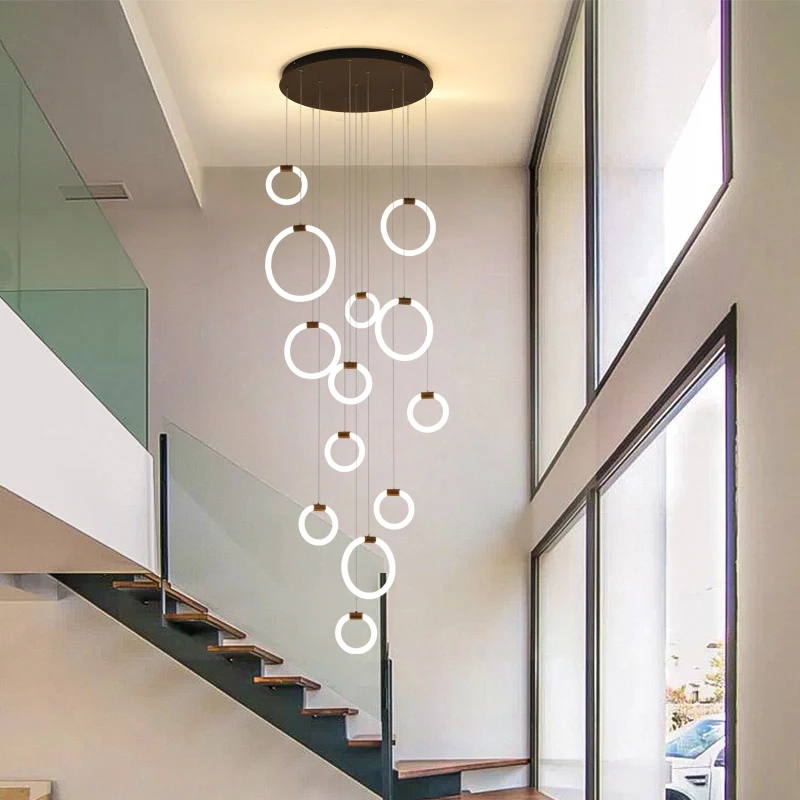 Circular Chandelier LED Modern Living Room Chandelier Designer Kitchen - £150.26 GBP+