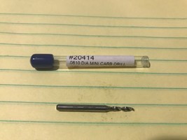 Harvey #20414 .0810 Diameter Carbide Drill Bit 1-1/2” Overall 1/2”  Flut... - $17.50