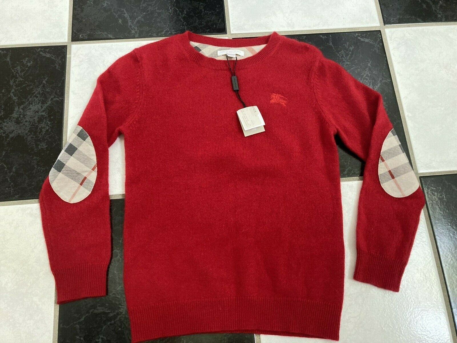 NWT 100% AUTH Burberry Big Kids Mini Durham Pull Over Cashmere Sweater Sz 10 - $176.22