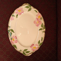 Franciscan Desert Rose 14&quot; Inch Oval Serving Tray Platter USA Brown Mark - £22.74 GBP