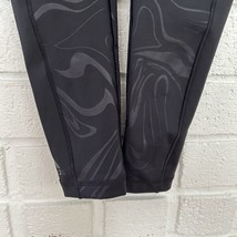 Adidas Athletic Leggings Black All Over Swirl Design Womens S Black Ankl... - $19.59