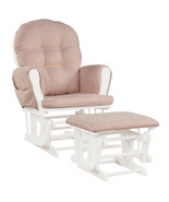 Baby Nursery Relax Rocker Rocking Chair Glider &amp; Ottoman Set W/ Cushion ... - £247.78 GBP