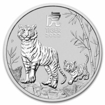 2022 1 oz Australia Silver Lunar Tiger BU Series III (In Capsule) - £40.74 GBP