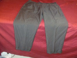 Perry Ellis Portfolio Dark Gray Charcoal Pleated Front Formal Dress Pants 38X30 - £14.64 GBP