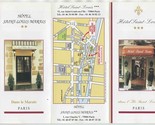 Hotel Saint Louis &amp; Hotel Saint Louis Marais Brochure &amp; Tarifs Paris Fra... - £22.10 GBP
