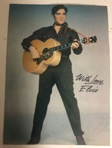 Elvis Presley vintage Magazine Pinup Picture Elvis playing guitar - $3.95