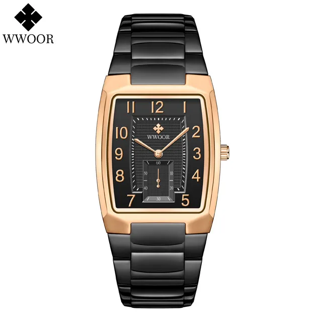 Fashion Men Watch  Luxury  Square Watches For Men stainless steel Waterproof Qua - £25.71 GBP