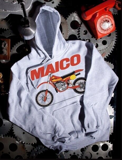 Maico 490 Gray Pullover Hoodie  NEW Fast Free Ship