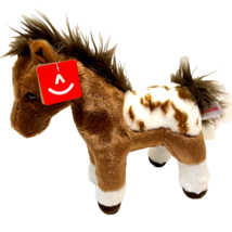 Aurora Dakota Pinto Spotted Horse Pony Stuffed Plush Animal Brown White Tags 10” - £11.65 GBP