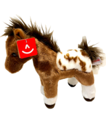 Aurora Dakota Pinto Spotted Horse Pony Stuffed Plush Animal Brown White ... - £11.55 GBP