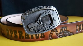 EQUIPMENT OPERATOR  BELT LEATHER Genuine Cowhide 1 1/2&quot; and  EXCAVATOR  ... - $39.55