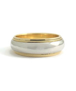 Tiffany &amp; Co Two-Tone Wedding Band Ring Platinum 18K Yellow Gold, 8.58 G... - £782.69 GBP