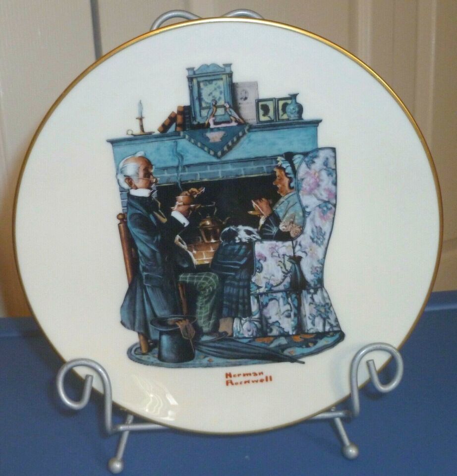 Norman Rockwell Tea for Two Plate 1978 Danbury Mint Gorham Fine China - $1.97