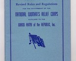 National Woman&#39;s Relief Corps Constitution 1962 Grand Army of the Republic  - $27.69