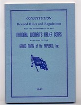 National Woman&#39;s Relief Corps Constitution 1962 Grand Army of the Republic  - £22.08 GBP