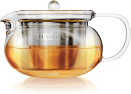 Teabloom Kyoto 2-In-1 Tea Kettle and Tea Maker – Glass Teapot with Removable Loo - £23.85 GBP