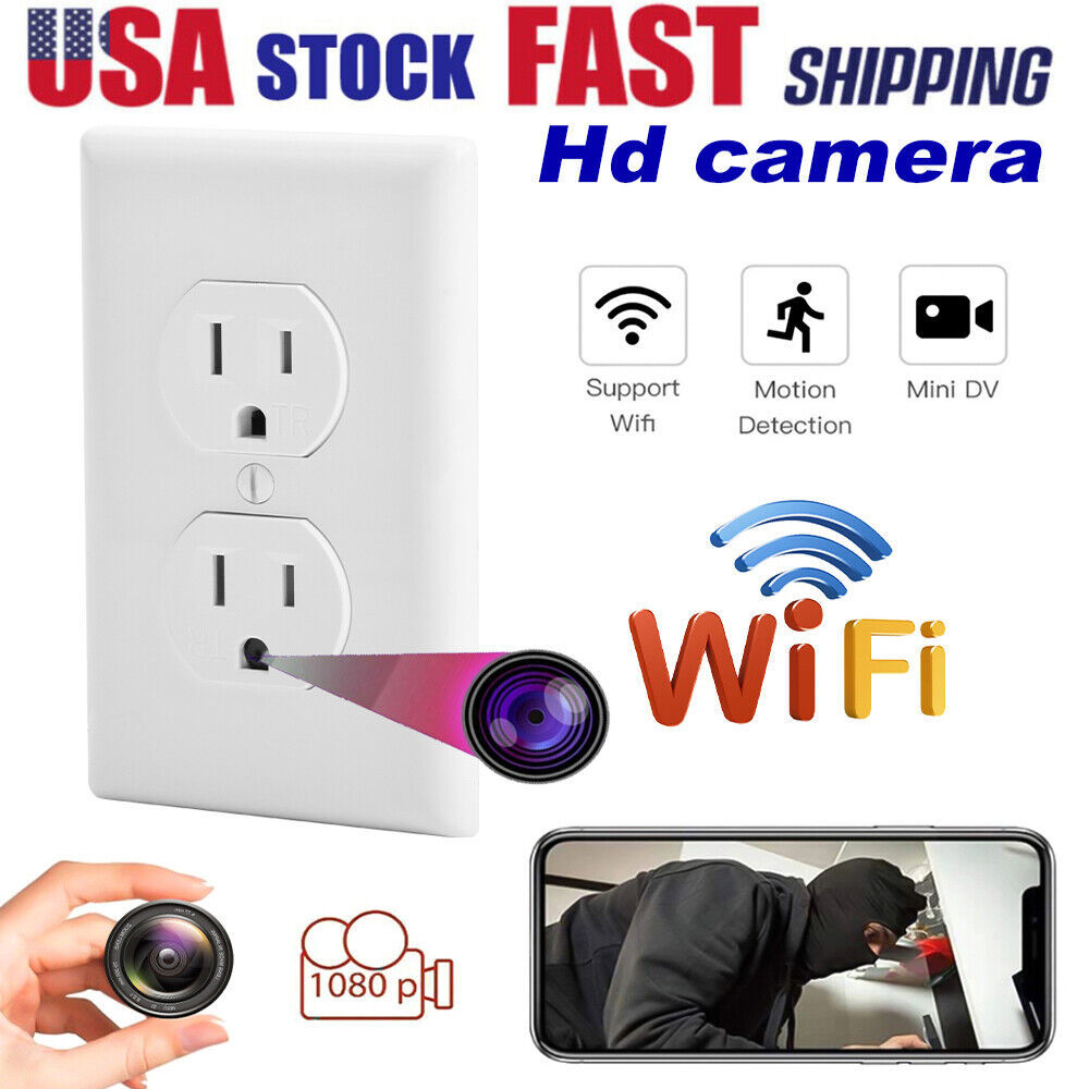 4K Hd Wifi Ip Home Security Camera In Ac Wall Gfci Socket,Support Remote Viewing