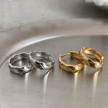 SHANICE 100% 925 Silver Hoop Earrings Korean Vintage Fashion Design Geometric Ho - £16.19 GBP