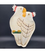 Large Vintage White Cockatiel Parrot Bird Serving Platter Tray Home Deco... - £15.60 GBP