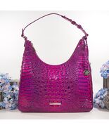 Brahmin Voltage Violet Metallic Melbourne Leather Tabitha Shoulder Bag NWT - $331.16
