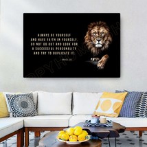 Lion Wall Art Bruce Lee Always be Yourself Motivational Quotes Print Decor -P915 - £19.32 GBP+