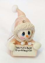 TJ&#39;s Christmas Snowbaby Orament World&#39;s Best Granddaughter 3 inches (Pink) - $15.00