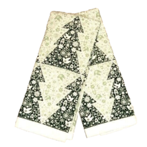 Martha Stewart Old World Trees Kitchen Towels Flowers Doves Snowflake Green 2-Pc - £15.87 GBP