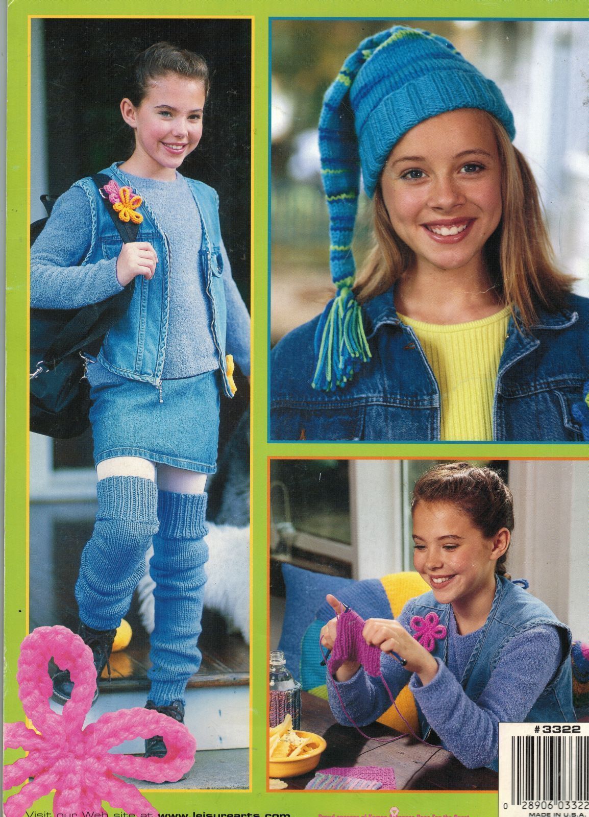 Teach Me To Knit Beginners 12 Projects Tassel Hat Leg Warmers Lap Wrap Book - $13.99