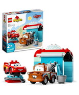 LEGO DUPLO Disney Lightning Mcqueen &amp; Mater&#39;S Car Wash Fun, Toddler Toy ... - £83.09 GBP