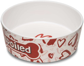 Loving Pets Dolce Moderno Bowl Spoiled Red Heart Design Large - 4 count Loving P - £57.69 GBP