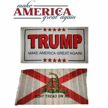 3x5 Donald Trump White #2 &amp; Alabama Gadsden Wholesale Flag Set 3&#39;x5&#39; - £10.07 GBP